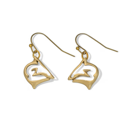 Bronze Shark Dangle Drop Earrings- Shark Jewelry, Gifts for Shark Lovers, Boho Jewelry, Sea Life Jewelry, Gifts For Divers - Big Blue