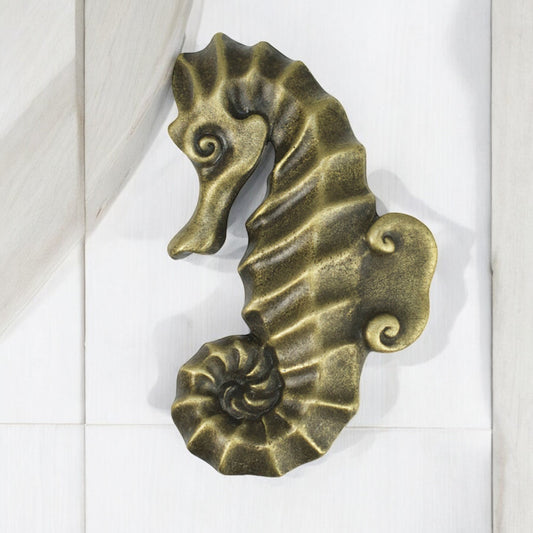 Seahorse Drawer Pulls and Knobs- Seahorse Handles, Nautical Drawer Pulls , Coastal Drawer Pulls, Sea Life Cabinet Knobs, Ocean Themed Draw Pulls - Big Blue