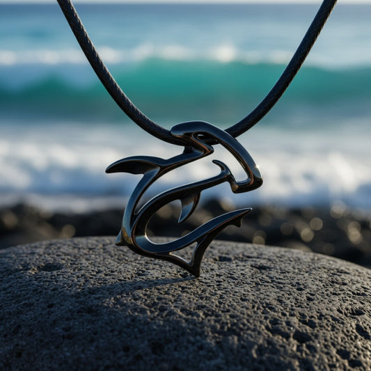 Hammerhead Shark Pendant Necklace – "The Hammer" - Jet Black Finish