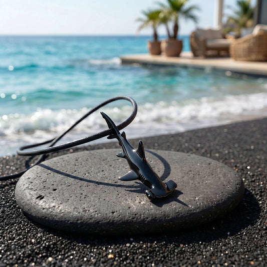 Hammerhead Shark Pendant – Sea Life Collection – Jet Black Finish