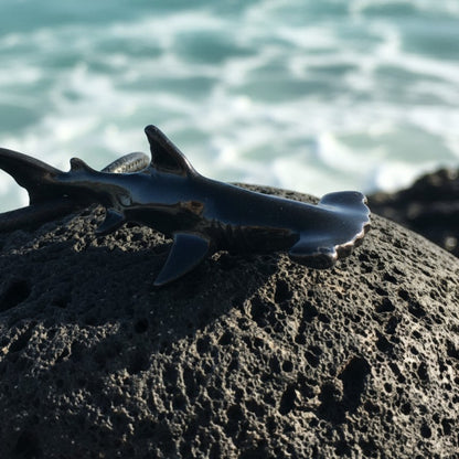 Hammerhead Shark Pendant – Sea Life Collection – Jet Black Finish - Big Blue