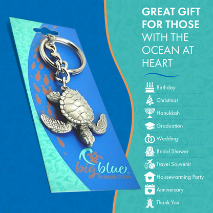 Clown Fish Keychain – Sea Life Collection - Pewter - Big Blue