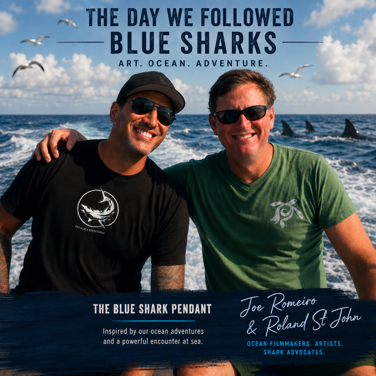Joe Romeiro´s Blue Shark Necklace – Sterling Silver - Big Blue
