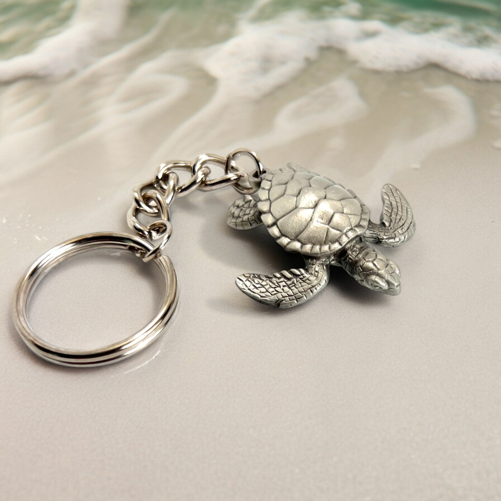 Turtle Keychain for Men and Women- Sea Turtle Key Fob, Gift for Turtle ...