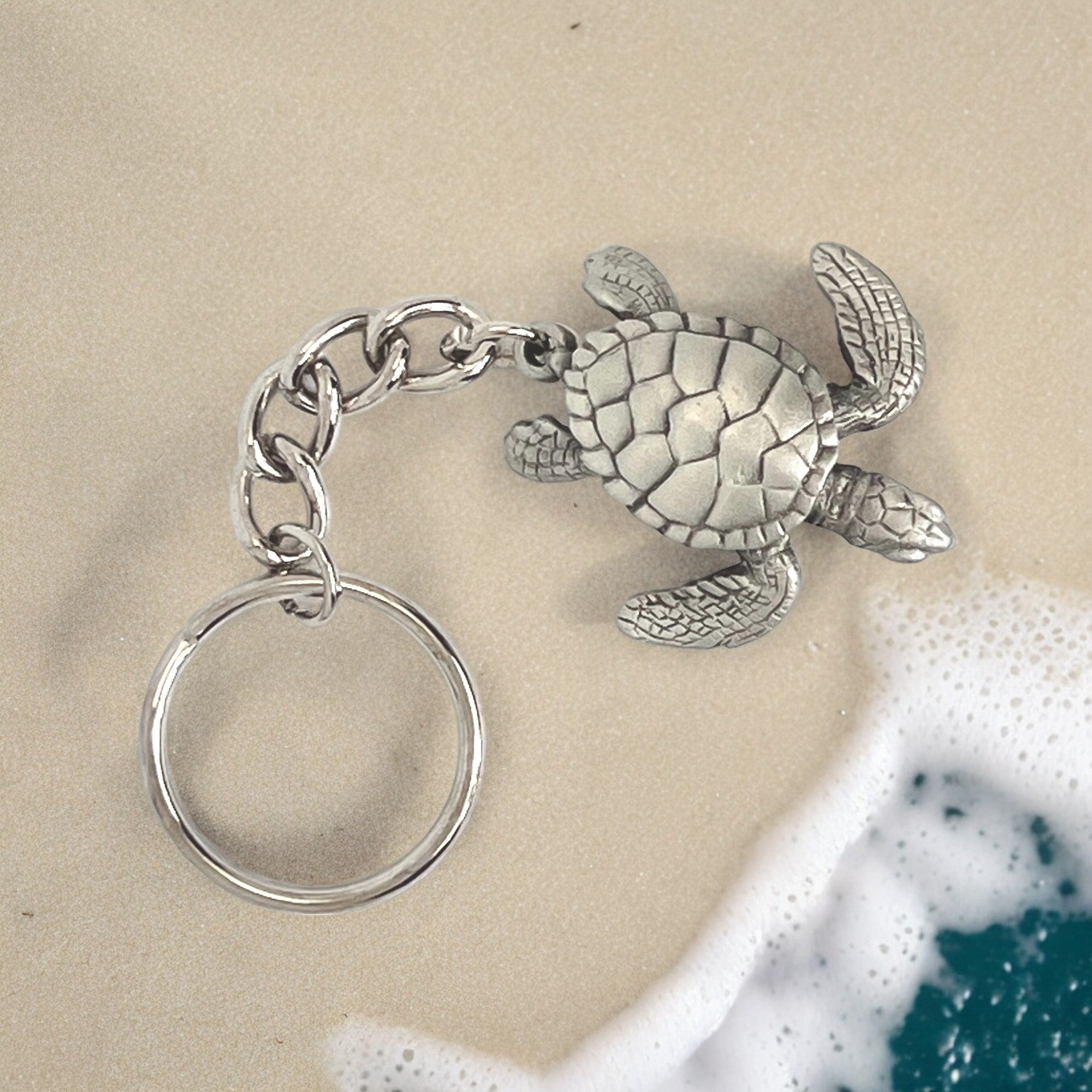 Turtle Keychain for Men and Women- Sea Turtle Key Fob, Gift for Turtle ...