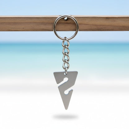 Line Arrow Keychain – Cave Diving Collection - Pewter