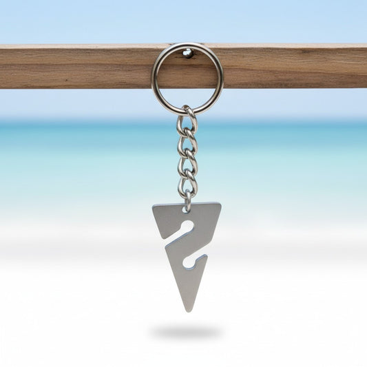 Line Arrow Keychain – Cave Diving Collection - Pewter