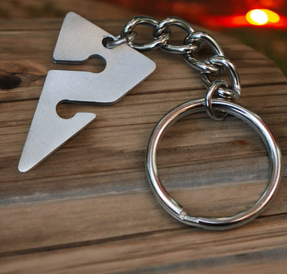 Line Arrow Keychain for Women and Men- Cave Diver Gifts for Women and Men, Line Arrow Pewter Key Chain, Gifts for Cave Divers - Big Blue