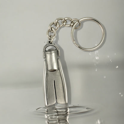 Dive Fin Keychain for Men and Women- Scuba Keychain, Dive Flipper Key Ring, Gifts for Scuba Divers, Scuba Diving Key Fob, Dive Fin Lanyard - Big Blue