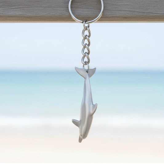 Dolphin Keychain – Sea Life Collection – Pewter - Big Blue