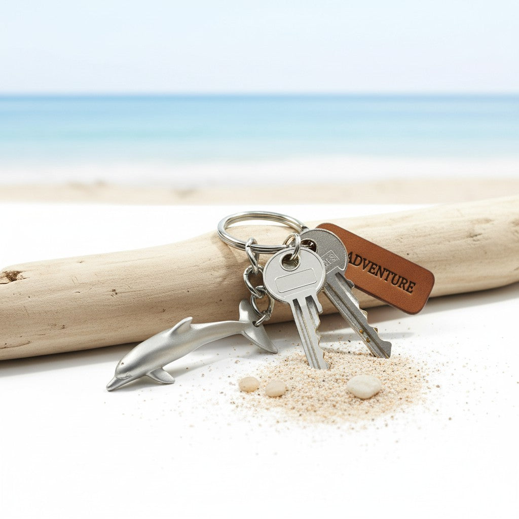 Dolphin Keychain – Sea Life Collection – Pewter - Big Blue