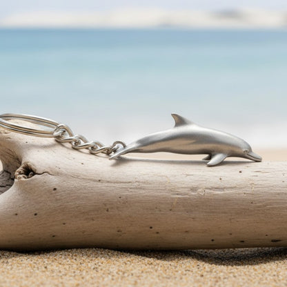 Dolphin Keychain – Sea Life Collection – Pewter - Big Blue