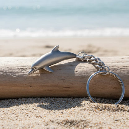 Dolphin Keychain – Sea Life Collection – Pewter - Big Blue
