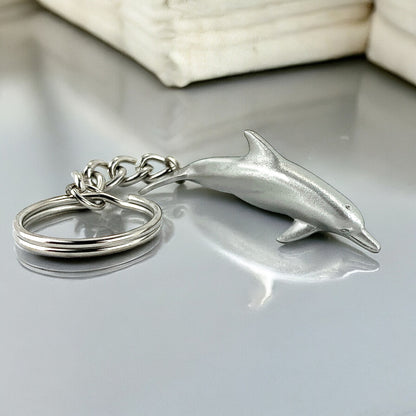 Dolphin Keychain for Women and Men- Dolphin Gifts for Women, Dolphin Key Ring, Gifts for Dolphin Lovers, Sea Life Key Chain - Big Blue