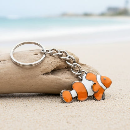 Clown Fish Keychain – Sea Life Collection - Pewter - Big Blue