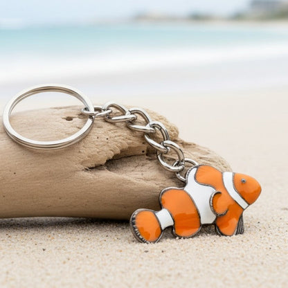 Clown Fish Keychain – Sea Life Collection - Pewter - Big Blue