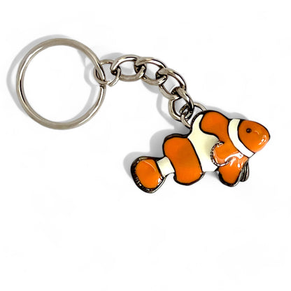 Clown Fish Keychain for Women and Teens-Key Chain Gift for Women, Clown Fish Key Ring, Clown Fish Charm, Gifts for Ocean Lovers, Pewter Keychains - Big Blue