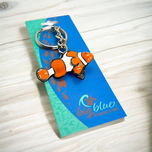 Clown Fish Keychain – Sea Life Collection - Pewter - Big Blue