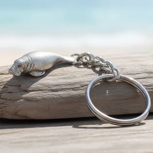 Manatee Keychain – Sea Life Collection - Pewter
