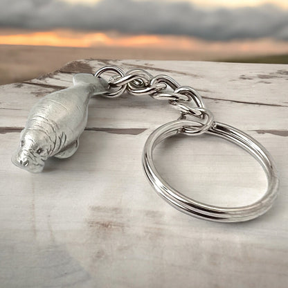 Manatee Keychain for Women and Men- Manatee Gifts, Manatee Key Ring, Manatee Charm, Gifts for Manatee Lovers, Sea Life Key Chain, Manatee Lanyard - Big Blue