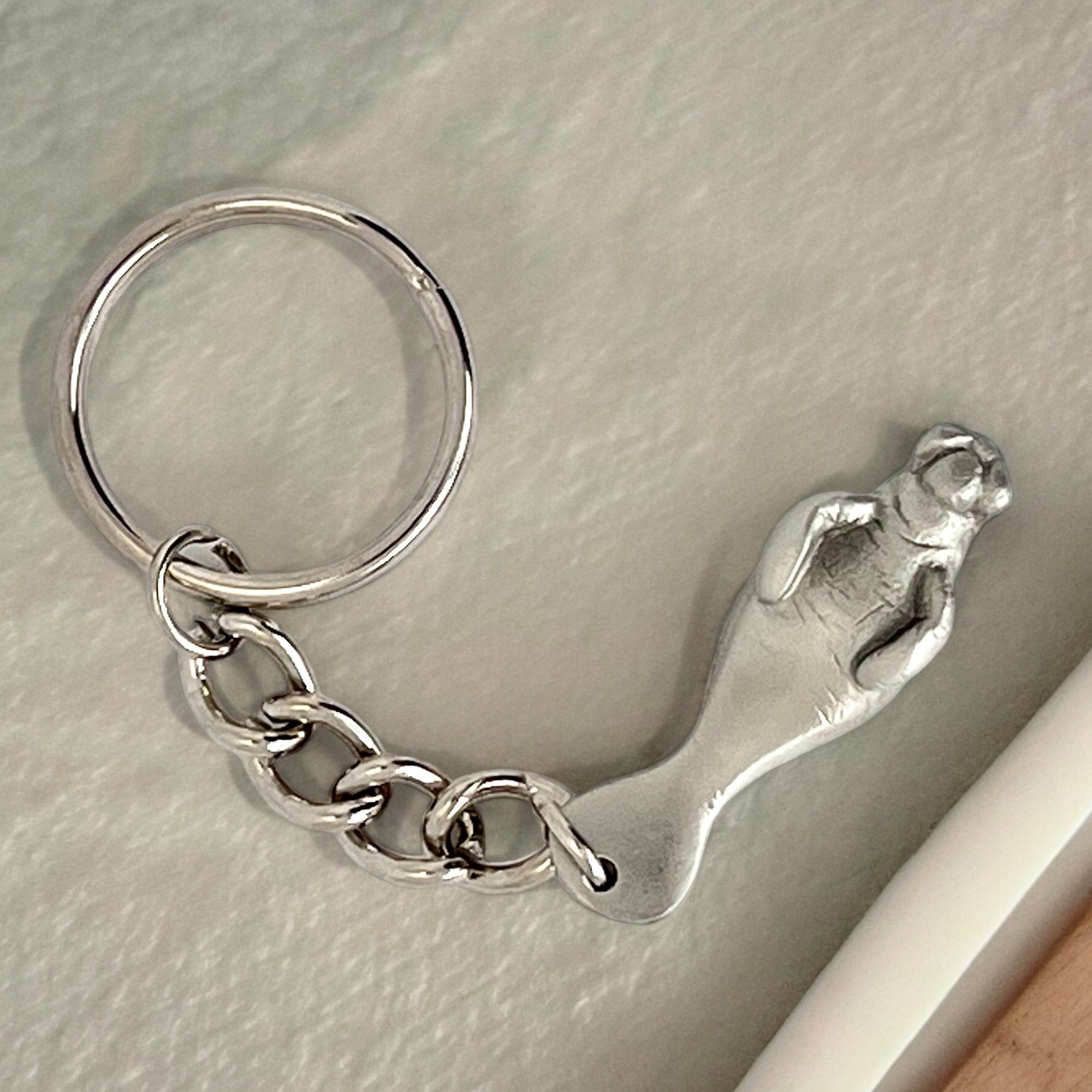 Manatee Keychain – Sea Life Collection - Pewter
