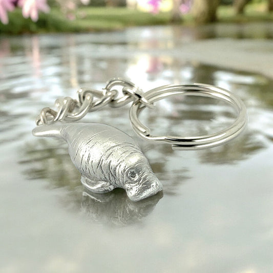 Manatee Keychain for Women and Men- Manatee Gifts, Manatee Key Ring, Manatee Charm, Gifts for Manatee Lovers, Sea Life Key Chain, Manatee Lanyard - Big Blue