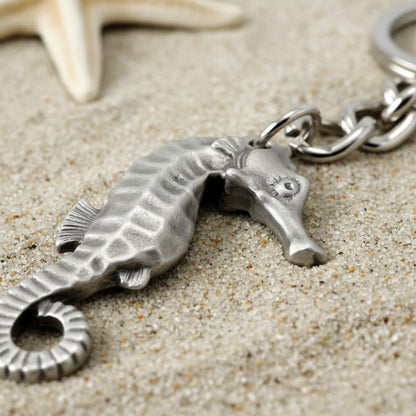 Seahorse Keychain – Sea Life Collection – Pewter