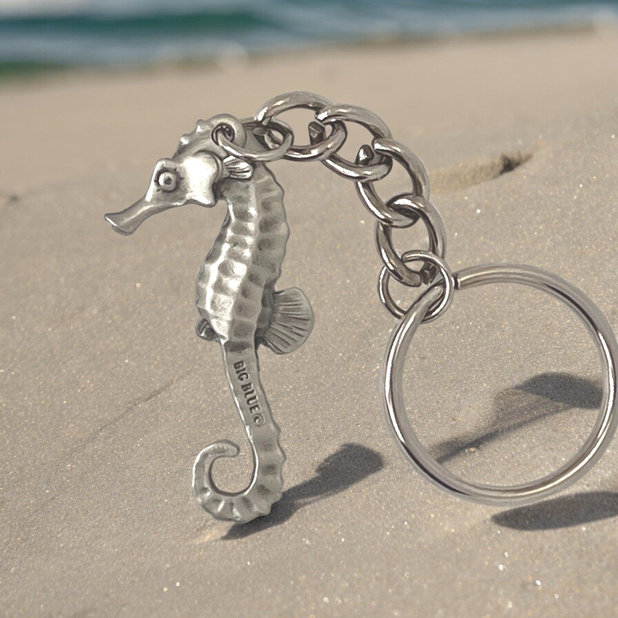 Seahorse Keychain – Sea Life Collection – Pewter