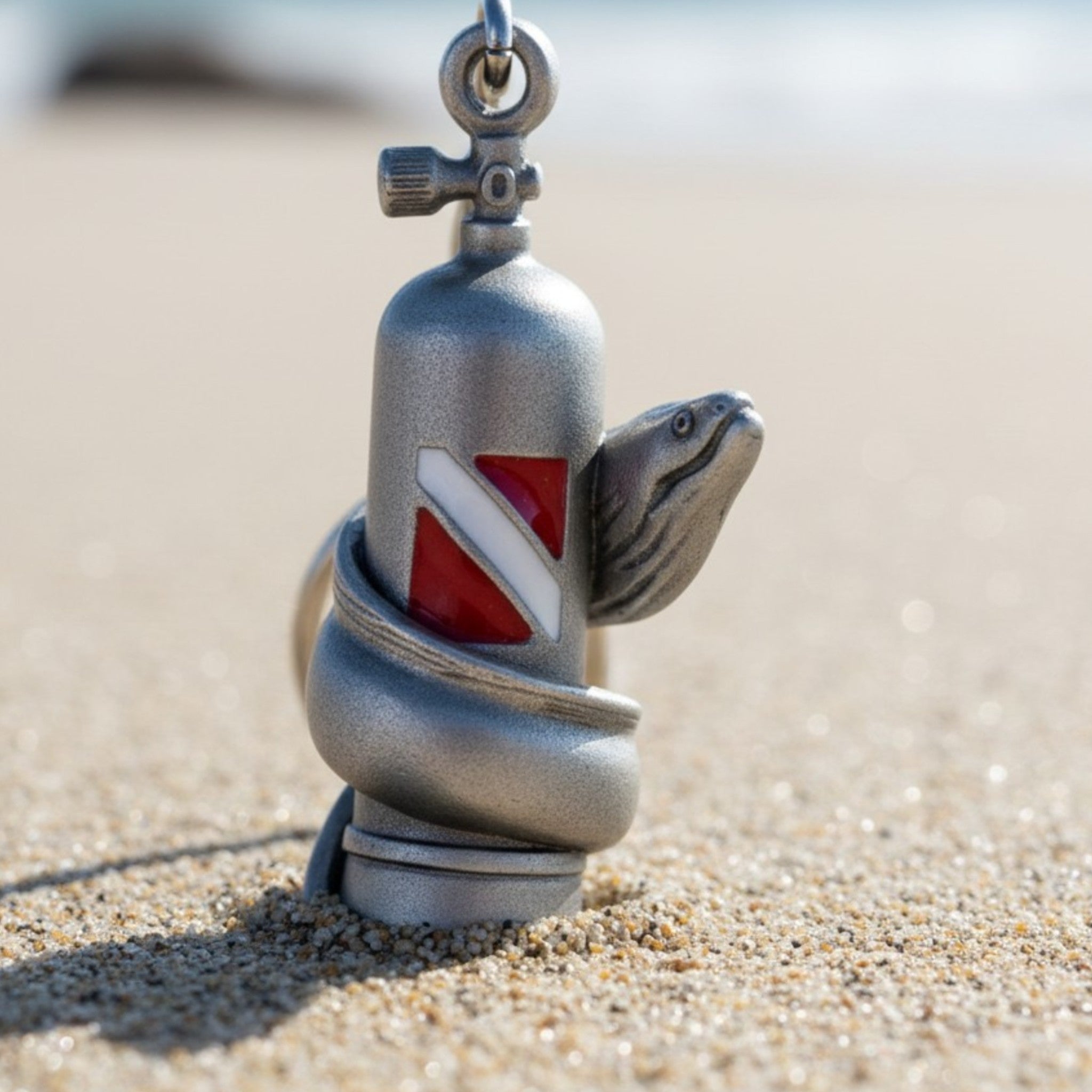 Moray Eel with Scuba Tank Key Chain - Diver´s Collection - Lead-Free P