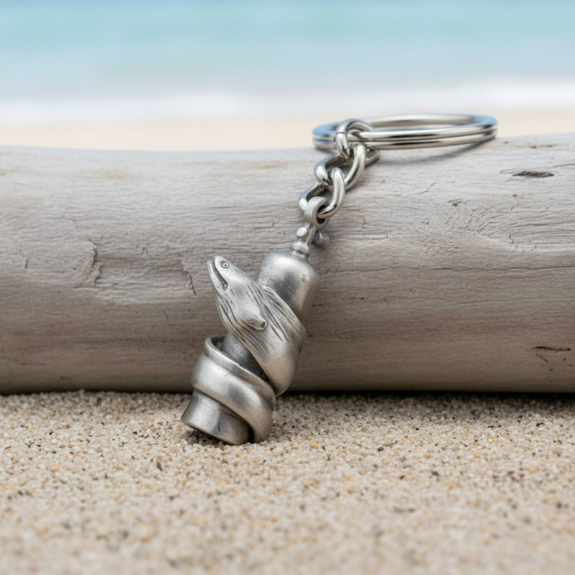 Moray Eel with Scuba Tank Key Chain - Diver´s Collection - Lead-Free Pewter - Big Blue