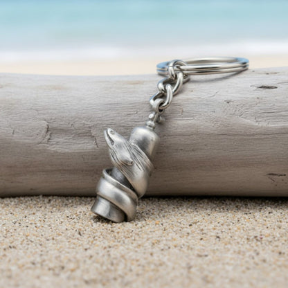 Moray Eel with Scuba Tank Key Chain - Diver´s Collection - Lead-Free Pewter - Big Blue