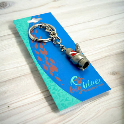 Moray Eel with Scuba Tank Key Chain - Diver´s Collection - Lead-Free Pewter - Big Blue