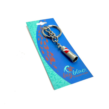 Scuba Tank Keychain with Dive Flag, Scuba Diving Key Chain, Scuba Diving Gift, Scuba Tank Key Fob with Dive Flag, Gifts for Divers, Scuba Tank Lanyard - Big Blue
