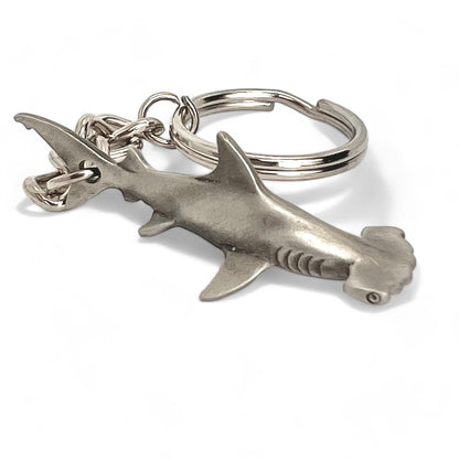 Hammerhead Shark Keychain for Men and Women- Hammerhead Shark Charm, Gifts for Shark Lovers,  Realistic Shark Key Fob, Sea Life Keychain, Scuba Gifts - Big Blue