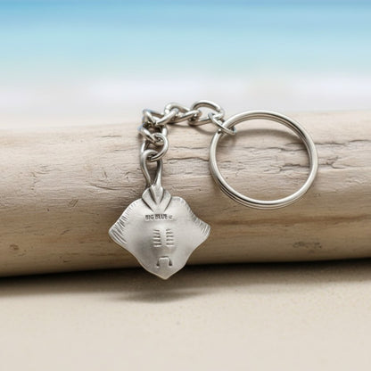 Stingray Keychain – Sea Life Collection – Pewter - Big Blue