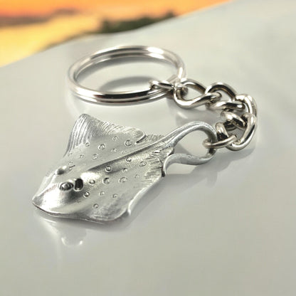 Stingray Keychain for Women and Men- Stingray Gifts for Women, Stingray Key Ring, Stingray Charm, Gifts for Scuba Divers, Sea Life Keychain - Big Blue