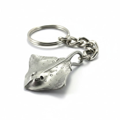 Stingray Keychain – Sea Life Collection – Pewter - Big Blue
