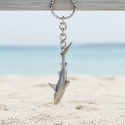 Grey Reef Shark Keychain – Sea Life Collection – Pewter - Big Blue