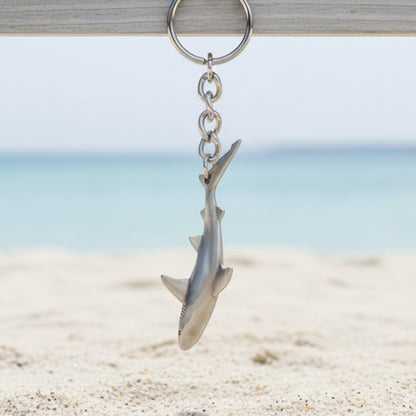 Grey Reef Shark Keychain – Sea Life Collection – Pewter