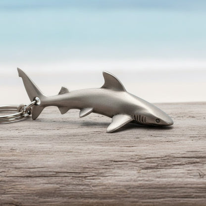 Grey Reef Shark Keychain – Sea Life Collection – Pewter - Big Blue