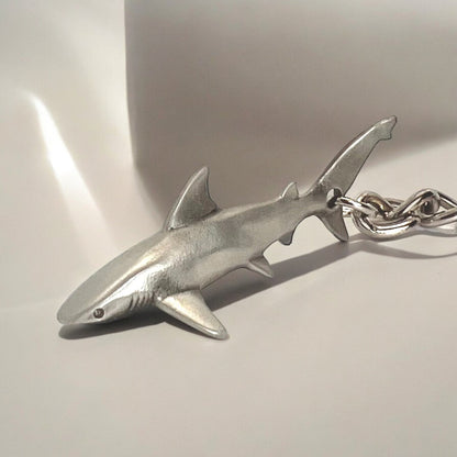 Grey Reef Shark Keychain – Sea Life Collection – Pewter - Big Blue