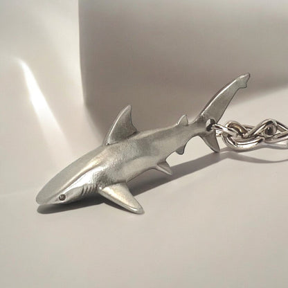 Grey Reef Shark Keychain – Sea Life Collection – Pewter