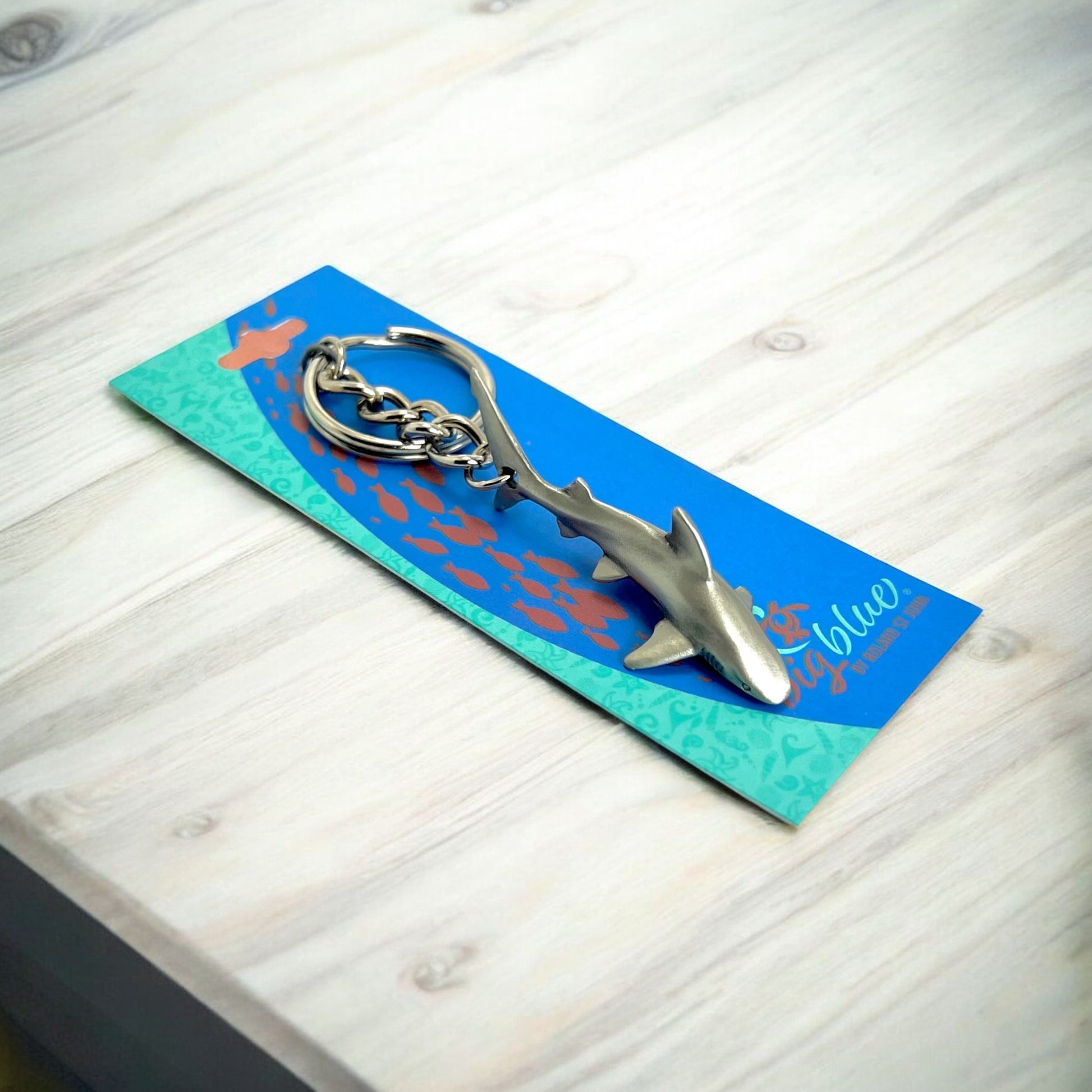 Grey Reef Shark Keychain – Sea Life Collection – Pewter - Big Blue