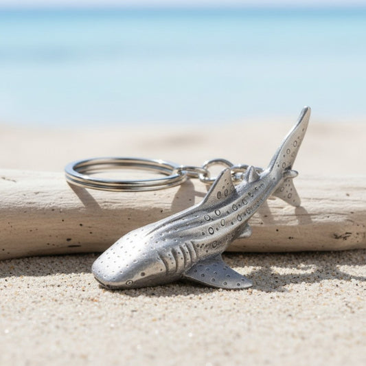Whale Shark Keychain – Sea Life Collection – Pewter - Big Blue