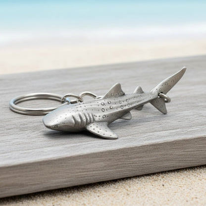 Whale Shark Keychain – Sea Life Collection – Pewter - Big Blue
