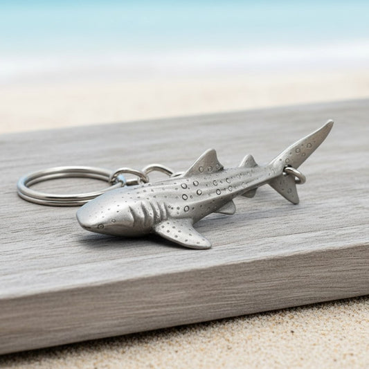 Whale Shark Keychain – Sea Life Collection – Pewter - Big Blue