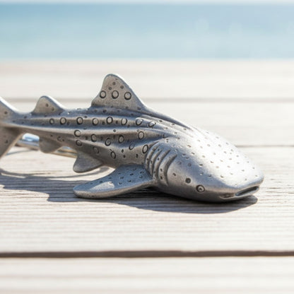 Whale Shark Keychain – Sea Life Collection – Pewter - Big Blue