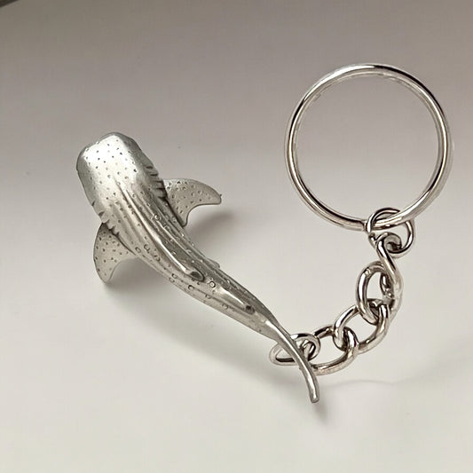 Whale Shark Keychain for Men and Women- Whale Shark Keychain Charm, Gifts for Shark Lovers,  Realistic Shark Key Ring Shark Key Fob - Big Blue