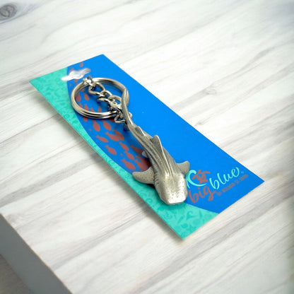 Whale Shark Keychain – Sea Life Collection – Pewter - Big Blue