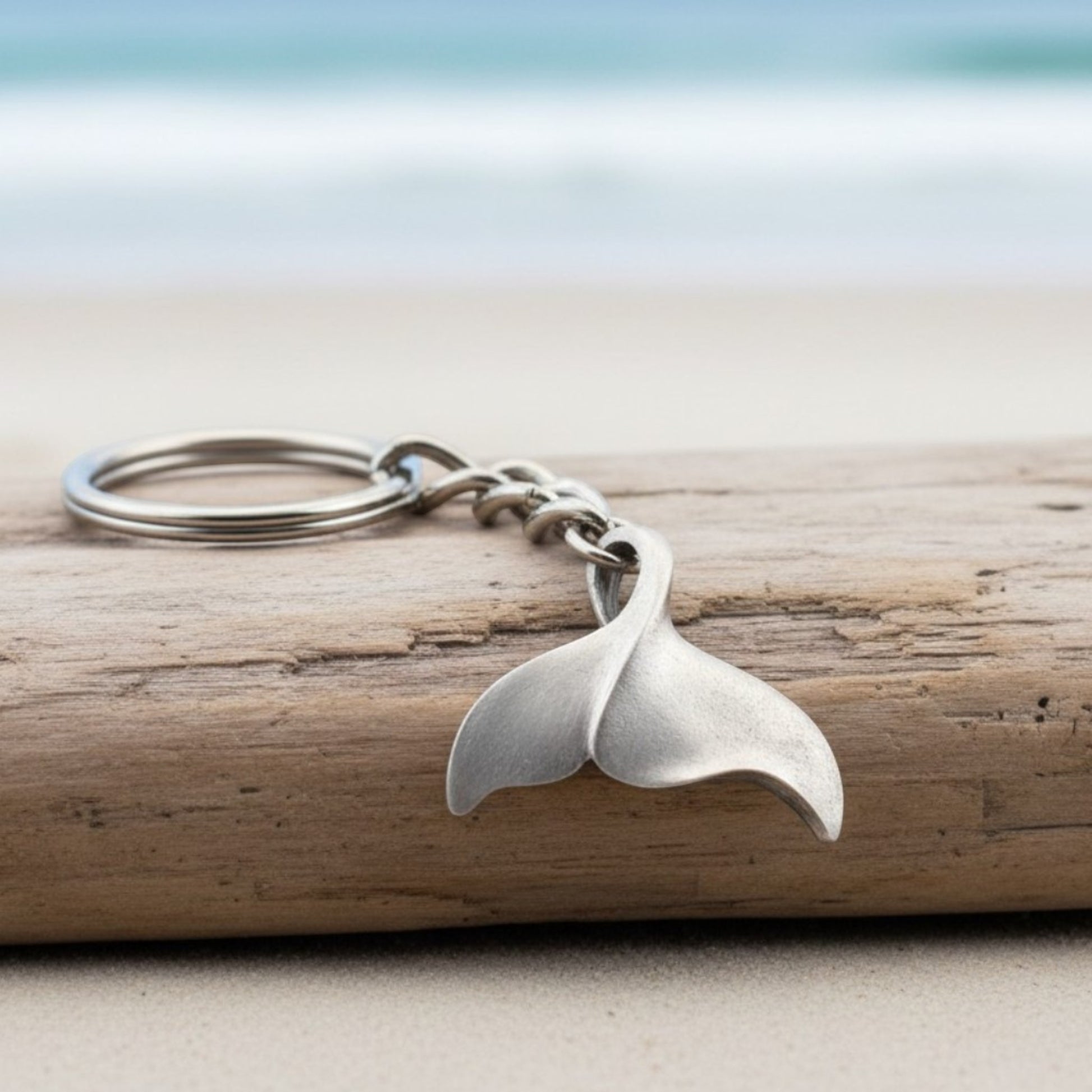 Whale Fluke Keychain – Sealife Collection - Pewter - Big Blue